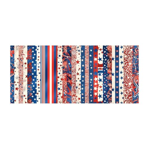Outdoor Teppich Gummimatte zum Unabhängigkeitstag: Vlies-Canvas-Matte begleitet Sie zu Einer unvergesslichen Feiertagsparty! (A, 45x75cm) von Feizikaw