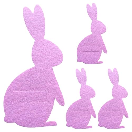 Party Zubehör 4 stücke Easter Rabbits Bestecktaschen Tuch Utensilien Beutel Rabbits Bestecktaschen Für Easters Feier Tisch (A, One Size) von Feizikaw