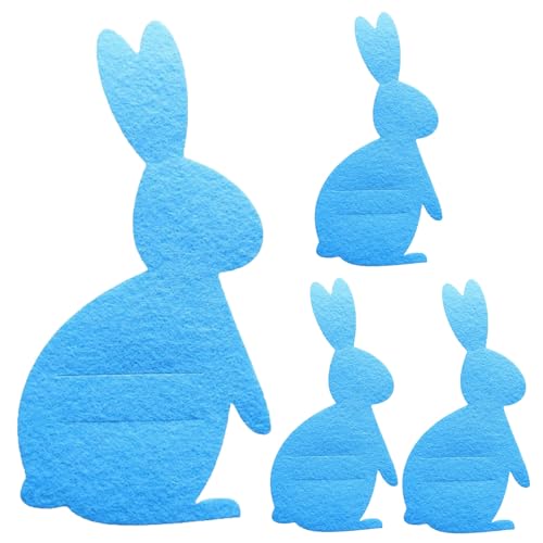 Party Zubehör 4 stücke Easter Rabbits Bestecktaschen Tuch Utensilien Beutel Rabbits Bestecktaschen Für Easters Feier Tisch (B, One Size) von Feizikaw