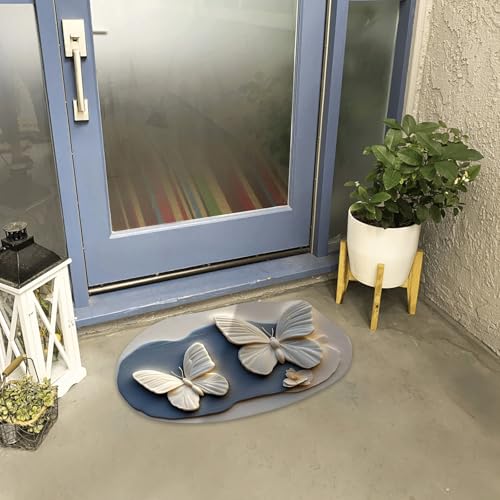 The Carpet Teppich Rutschfestes, saugfähiges Pad mit realistischem 3D-Muster, schnelltrocknender 3D-Teppich für das Badezimmer, weicher Badezimmerteppich aus feiner Faser, (A, One Size) von Feizikaw
