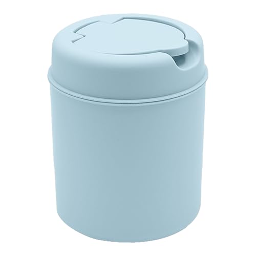 Tischmülleimer mit Deckel aus Kunststoff Klein, Mini Papierkorb für Wohnzimmer, Schreibtisch, Büro, Kinderzimmer Mädchen, Badezimmer, Frisier & Nachttisch​ (A-Blau) von Feizikaw