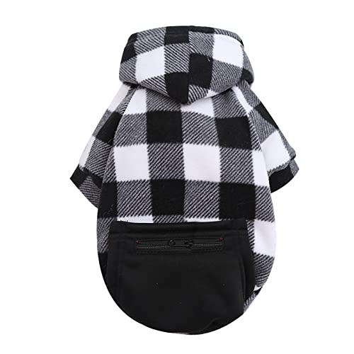 Feizikaw Vêtements Pour Animaux de Compagnie Karierte Reißverschlusstasche Weiwang Größe Hundekleidung Katze Haustierkleidung Winter Lieferungen Brustgurt (Grey, XL) von Feizikaw