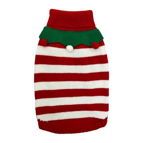 Feizikaw Vêtements Pour Animaux de Compagnie Weihnachtspullover für kleine und mittelgroße Hunde Beliebte Hundekleidung Lässige warme Strickkleidung 2023 (Red, XS) von Feizikaw