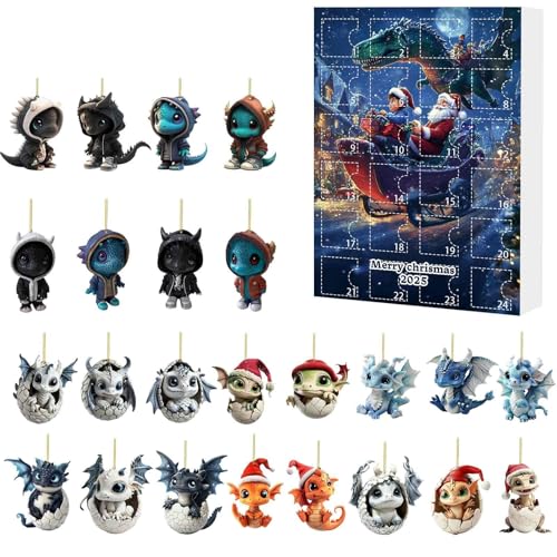 Weihnachts Countdown Kalender Weihnachten Countdown-Kalender Dinosaurier Ornamente Advent Set Überraschung Blind Bag Urlaub Dekorationen Für Kinder von Feizikaw