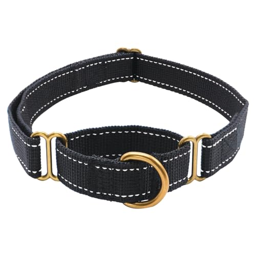 Welpen Halsband Hundehalsbänder ohne Schnalle, strapazierfähige Trainingshalsbänder, Diensthundehalsbänder für alle Welpen, Bunte Kollektion (dunkelblau, verstellbar, 17,8–43,2 cm, klein) (Black, M) von Feizikaw