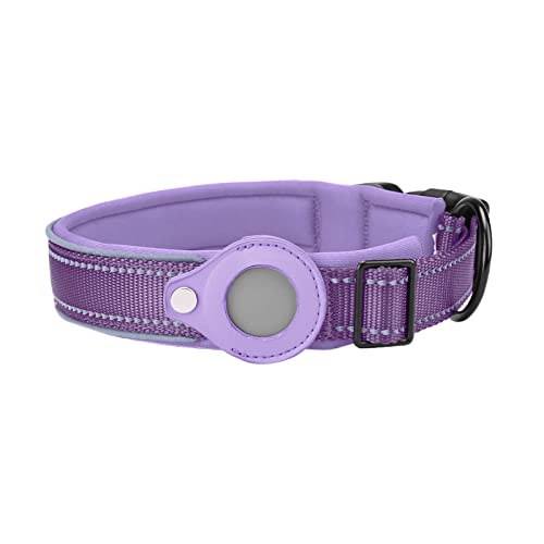 Welpenhalsband Mit Leine Set Airtag Tracking Cover für Hundepositionierungs-Trainingshalsband Nylon-Haustierhalsband (E, S) von Feizikaw