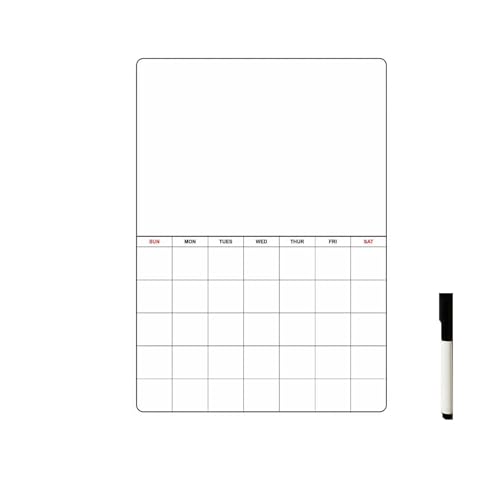 Whiteboard für löschbare Notizen Kühlschrankmagnet Message Board (Light Gray, One Size) von Feizikaw