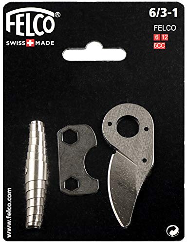 FELCO Ersatzteilsatz Nr. 6/3-1 mit Klinge/Werkzeug/Feder, Silber (Zubehör für Gartenscheren FELCO 6-12, 35 x 15 x 5 cm) FELCO 6/3-1 von FELCO