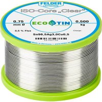 Felder Löttechnik ISO-Core  Clear  SAC305 Lötzinn Spule Sn96,5Ag3Cu0,5 0.500kg 0.75mm von Felder Löttechnik