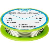 Felder Löttechnik ISO-Core  Clear  Sn100Ni+ Lötzinn Spule Sn99,25Cu0,7Ni0,05 0.100kg 1mm Felder Löttechnik ISO-Core  Clear  Sn100Ni+ Lötzinn Spule Sn99,25Cu0,7Ni0,05 0.100kg 1mm von Felder Löttechnik