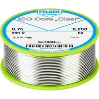 Felder Löttechnik ISO-Core  Clear  Sn100Ni+ Lötzinn Spule Sn99,25Cu0,7Ni0,05 0.250kg 0.75mm von Felder Löttechnik