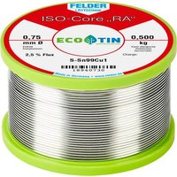 Felder Löttechnik ISO-Core RA Sn99Cu1 Lötzinn, bleifrei Spule Sn99,3Cu0,7 0.500kg 0.75mm Felder Löttechnik ISO-Core RA Sn99Cu1 Lötzinn, bleifrei Spule Sn99,3Cu0,7 0.500kg 0.75mm von Felder Löttechnik