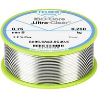 Felder Löttechnik ISO-Core  Ultra Clear  SAC305 Lötzinn Spule Sn96,5Ag3Cu0,5 0.250kg 0.75mm von Felder Löttechnik
