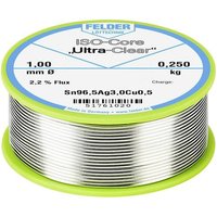 Felder Löttechnik ISO-Core  Ultra Clear  SAC305 Lötzinn Spule Sn96,5Ag3Cu0,5 0.250kg 1mm Felder Löttechnik ISO-Core  Ultra Clear  SAC305 Lötzinn Spule Sn96,5Ag3Cu0,5 0.250kg 1mm von Felder Löttechnik