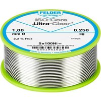 Felder Löttechnik ISO-Core  Ultra-Clear  Sn100Ni+ Lötzinn, bleifrei Spule Sn99,25Cu0,7Ni0,05 0. von Felder Löttechnik