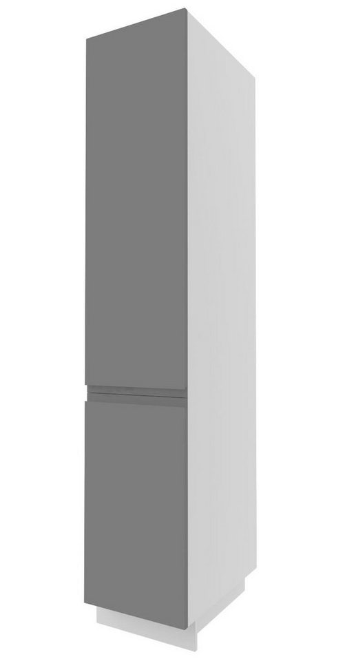 Feldmann-Wohnen Apothekerschrank Avellino (1 Tür, 2 Einlegeböden, 1 Korbauszug, 1-St., moderne Optik, Griffmulden, Soft-Close) 40x59x207cm grifflos von Feldmann-Wohnen