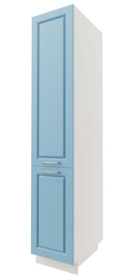 Feldmann-Wohnen Apothekerschrank Pescara (Pescara, 1-St) 40cm Front- & Korpusfarbe wählbar 1-türig 1 Schublade und Metallkorb von Feldmann-Wohnen