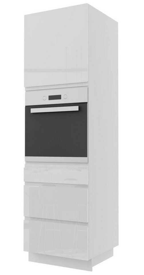 Feldmann-Wohnen Backofenumbauschrank Florence (Florence, 1-St) 60cm Front-, Korpusfarbe und Ausführung wählbar grifflos 3 Schubladen von Feldmann-Wohnen