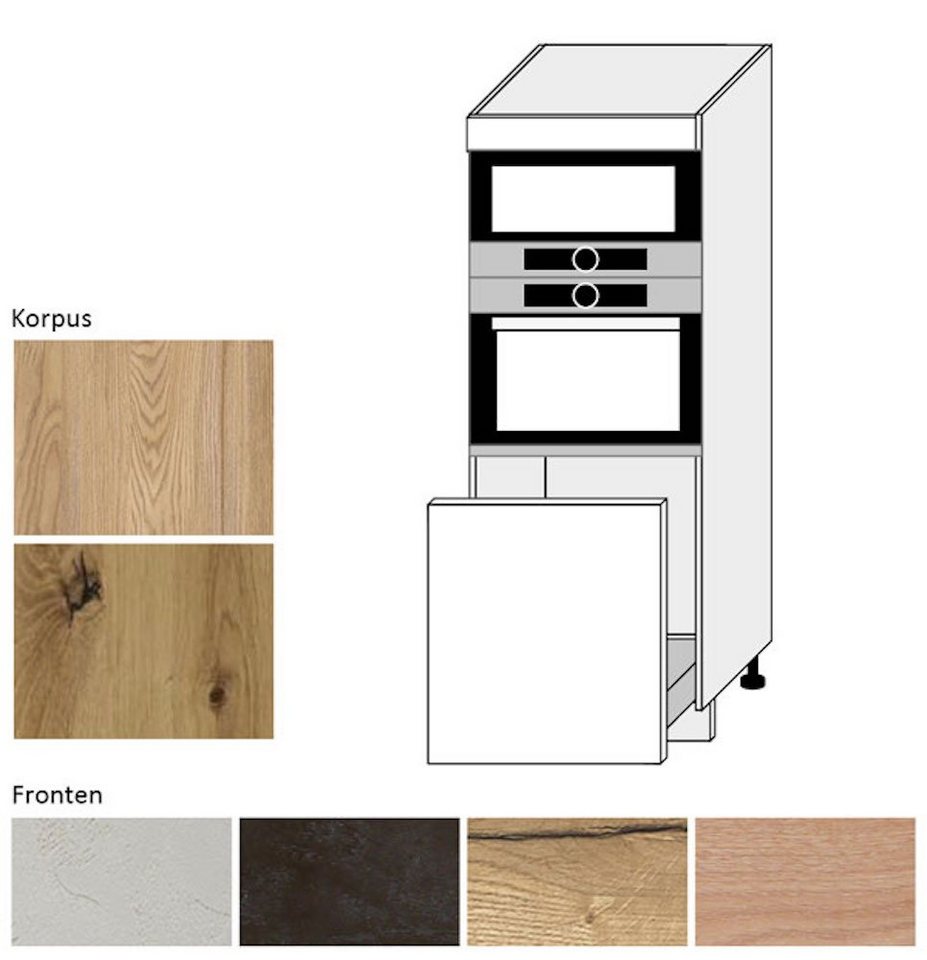 Feldmann-Wohnen Backofenumbauschrank Malmo (Malmo, 1-St) 60cm Front-, Korpusfarbe & Ausführung wählbar mit 1 Schublade von Feldmann-Wohnen