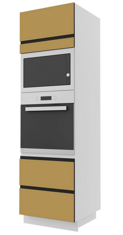 Feldmann-Wohnen Backofenumbauschrank Velden (1-St) 60cm Front- & Korpusfarbe wählbar grifflos 2 Schubladen (Vollauszug) von Feldmann-Wohnen