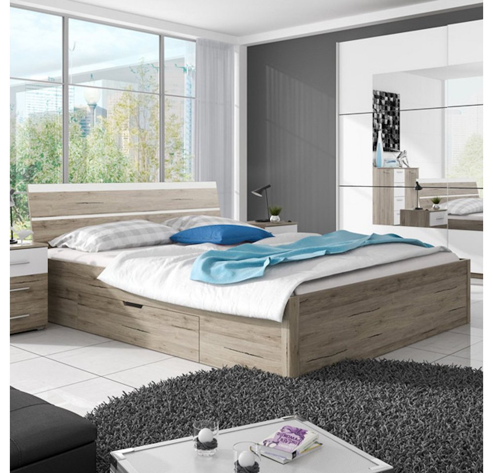 Feldmann-Wohnen Bett BETA, Lieferung ohne Lattenroste, Matratzen, Bettwaren und Dekoration, Liegefläche 160 x 200 cm von Feldmann-Wohnen