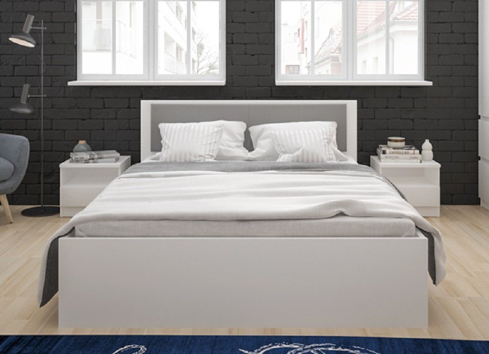 Feldmann-Wohnen Bett BOSTON (mit Hochglanzfronten), Liegefläche 160 x 200 cm von Feldmann-Wohnen
