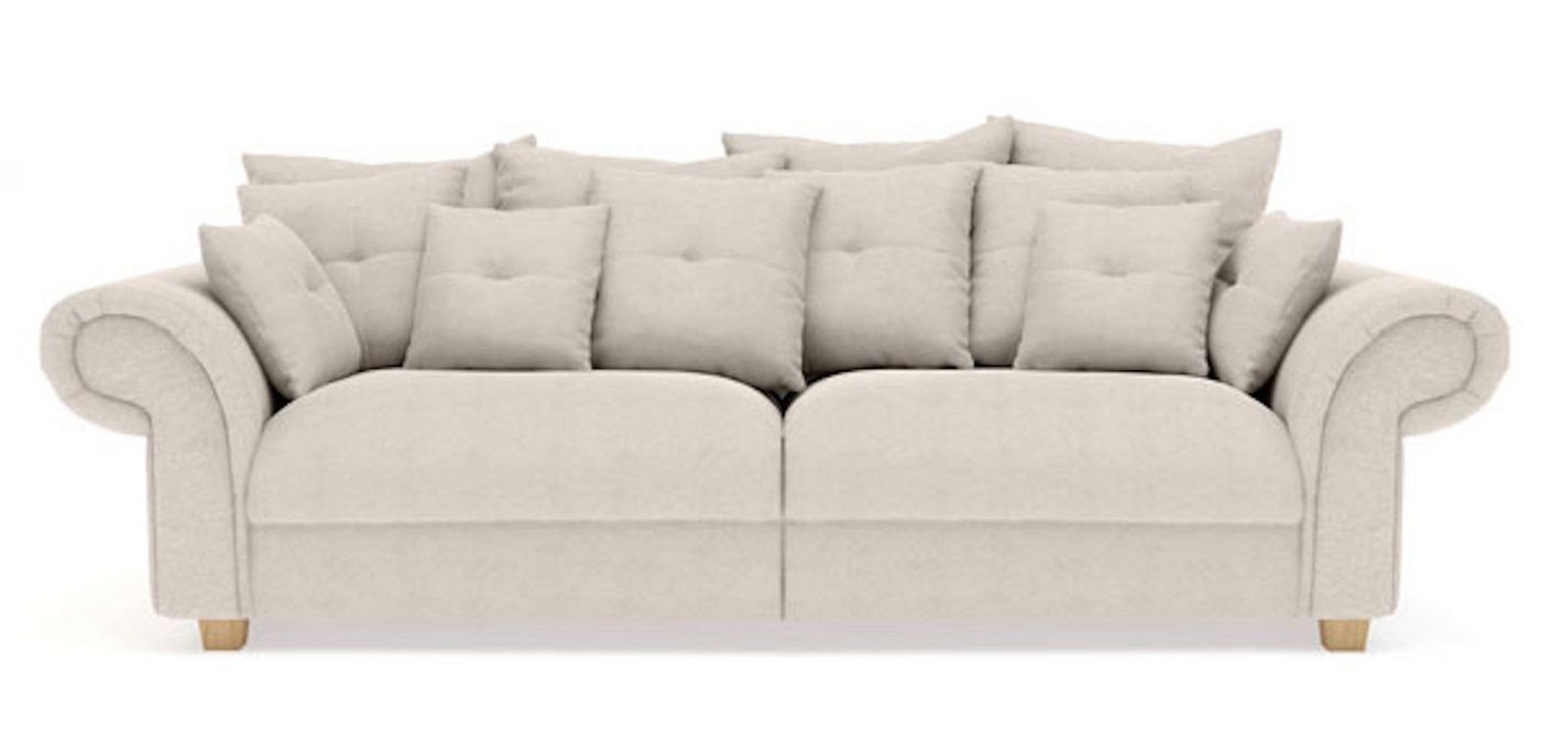 Feldmann-Wohnen Big-Sofa Quito, 1 Teile, 242x106x92cm beige mit Kissen von Feldmann-Wohnen