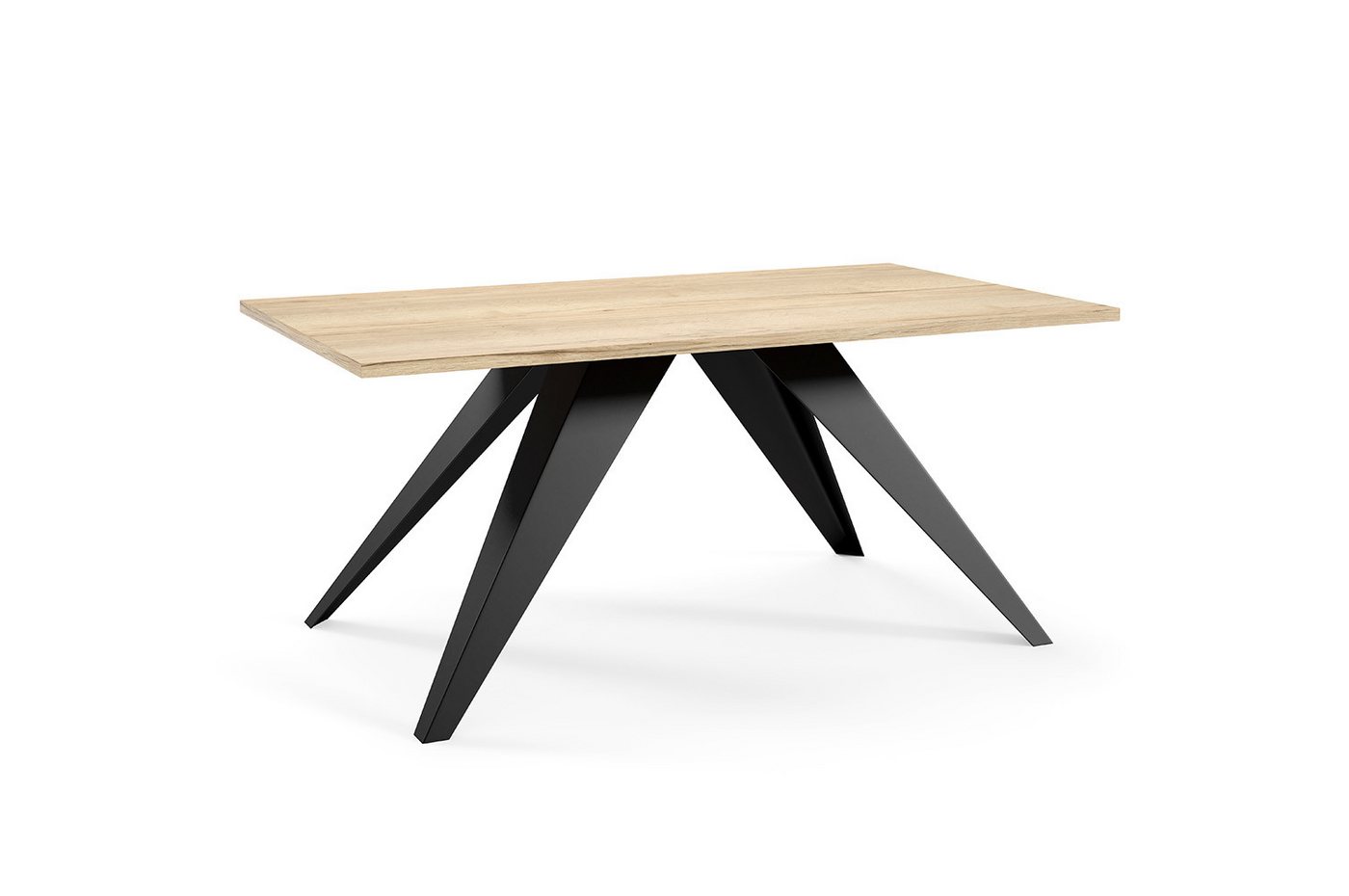 Feldmann-Wohnen Couchtisch Aria (wählbar aus 16 verschiedenen Tischplatten- und 3 Gestellfarben, 1-St., pulverbeschichtetes Gestell, besonders attraktiv, schlicht elegant), 120x60x48cm, lässt sich hervorragend kombinieren & individuell nutzen von Feldmann-Wohnen