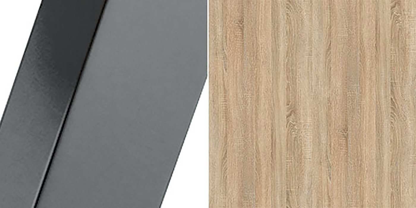 Feldmann-Wohnen Couchtisch Astro (wählbar aus 16 verschiedenen Tischplatten- und 4 Gestellfarben, 1-St., pulverbeschichtetes Gestell, besonders attraktiv, schlicht elegant), 76cm und 66cm Breite, 2-teilig von Feldmann-Wohnen