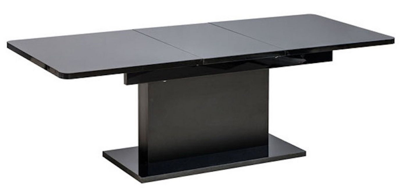 Feldmann-Wohnen Couchtisch Optima (1-St), 126-168x70cm schwarz Hochglanz ausziehbar höhenverstellbar von Feldmann-Wohnen