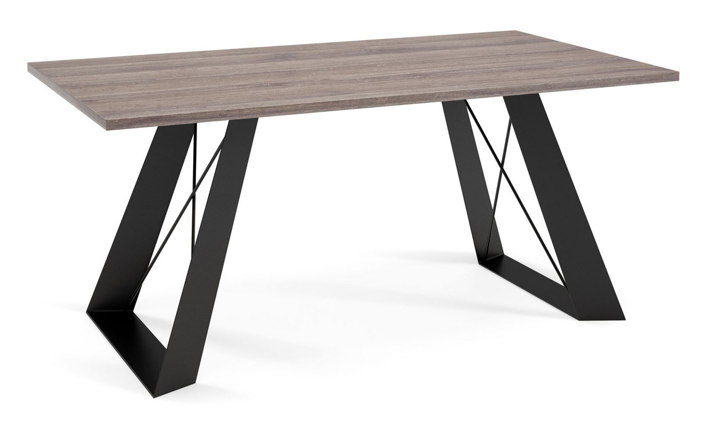 Feldmann-Wohnen Couchtisch Satis (wählbar aus 16 verschiedenen Tischplatten, 1-St., pulverbeschichtetes Gestell, besonders attraktiv, schlicht elegant), 110x60x50cm Couchtisch von Feldmann-Wohnen