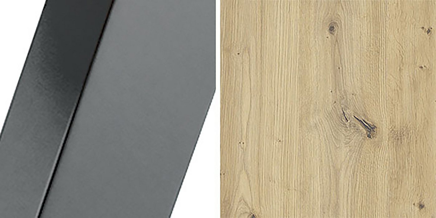 Feldmann-Wohnen Couchtisch Satis (wählbar aus 16 verschiedenen Tischplatten, 1-St., pulverbeschichtetes Gestell, besonders attraktiv, schlicht elegant), 110x60x50cm Couchtisch von Feldmann-Wohnen