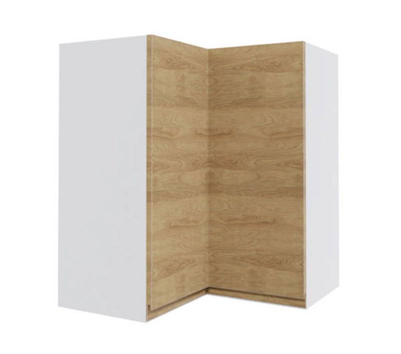 Feldmann-Wohnen Eckhängeschrank Arezzo (1-St) 60x60x72cm grifflos weiß - Vicenca Eiche (AZ-W12/60) von Feldmann-Wohnen