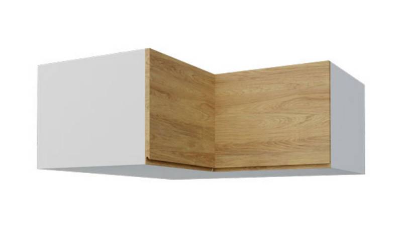 Feldmann-Wohnen Eckhängeschrank Arezzo (1-St) 90x90x36cm grifflos weiß / Eiche artisan (AZ-W14/90/36) von Feldmann-Wohnen