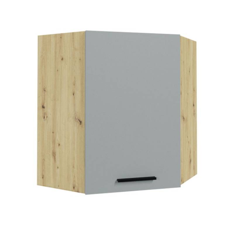 Feldmann-Wohnen Eckhängeschrank Bonn (W10/60, 1-türig, 2 Einlegeböden, 1-St., moderne Optik, MDF Fronten) Eiche Artisan / dust grey matt von Feldmann-Wohnen