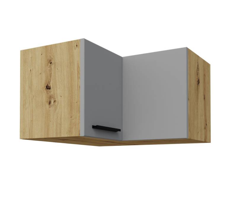 Feldmann-Wohnen Eckhängeschrank Bonn (W12/60/36, 2-türig, innen 1 Fach, 1-St., moderne Optik, MDF Fronten) Eiche Artisan / dust grey matt von Feldmann-Wohnen