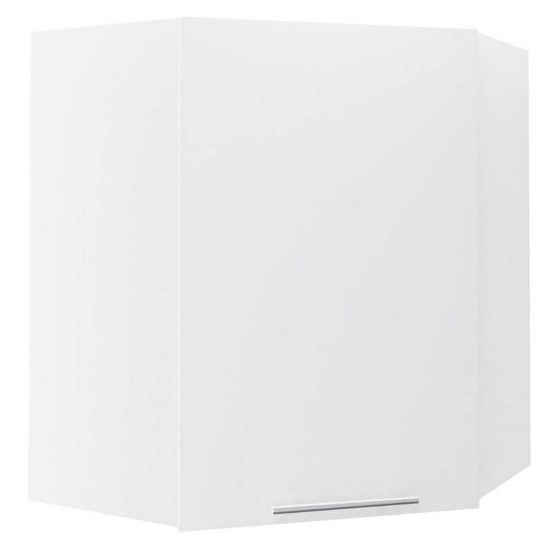 Feldmann-Wohnen Eckhängeschrank Essen (Soft-Close-Funktion, abrieb-/kratzfeste Acrylfronten (Ultrahochglanz), 1-St., Türanschlag wechselbar, mit Glanztiefe (Glaseffekt) 60x60x72cm Front- & Korpusfarbe wählbar, 1 Tür innen 2 Einlegeböden von Feldmann-Wohnen