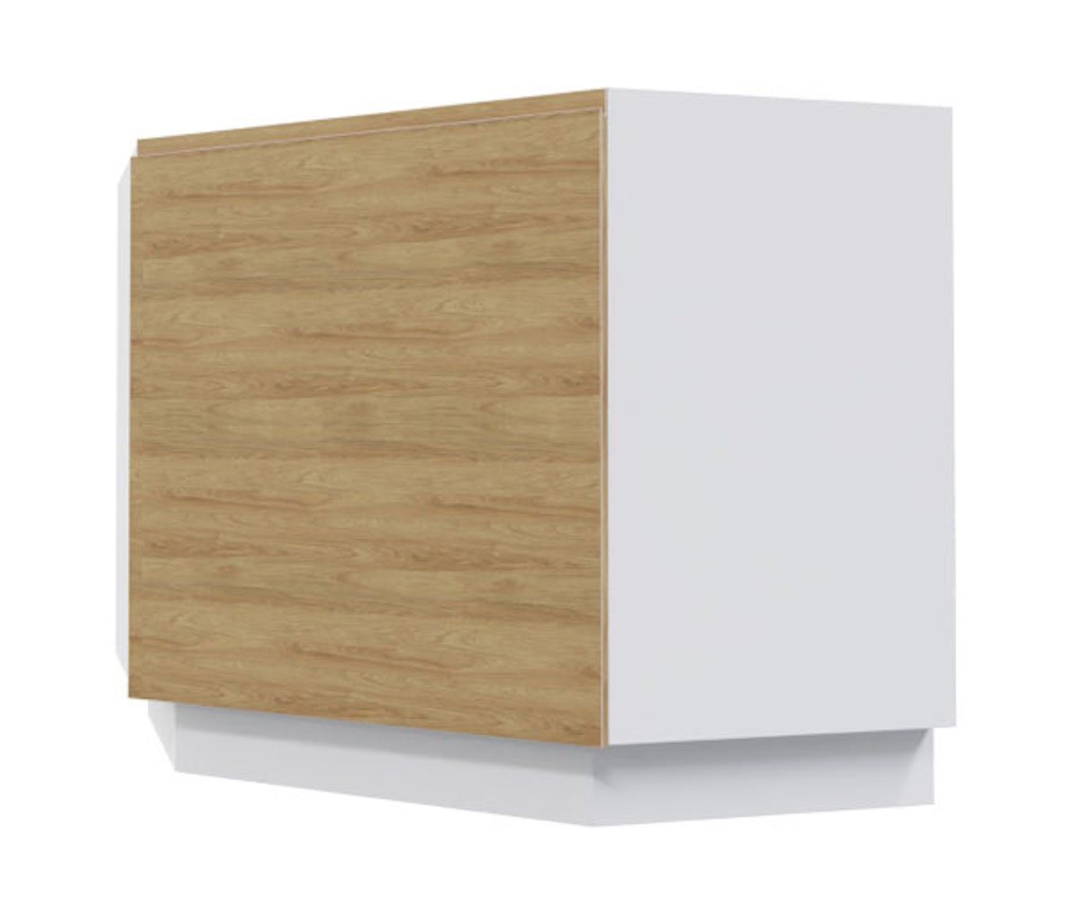 Feldmann-Wohnen Eckschrank Arezzo (1-St) 84cm Front- und Korpusfarbe wählbar grifflos 1-türig mit Topfkarussell von Feldmann-Wohnen