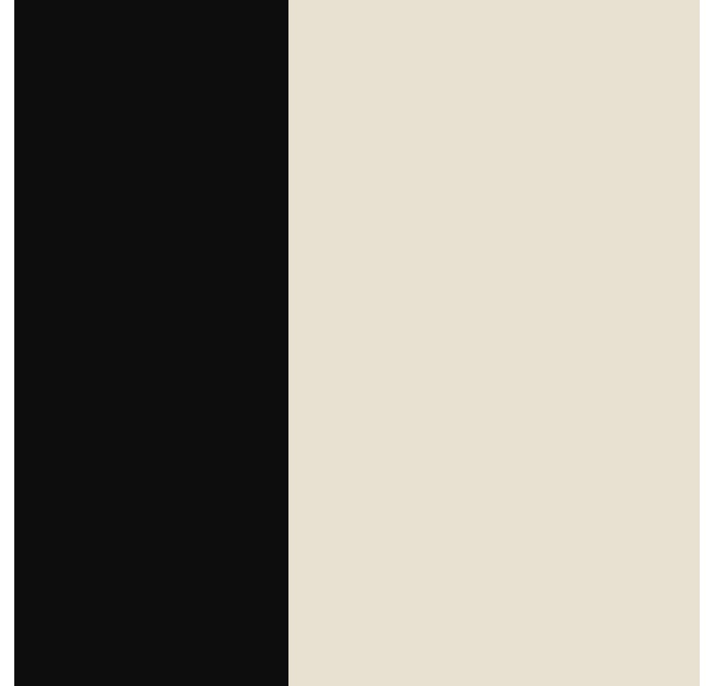 Feldmann-Wohnen Eckschrank Brerra (W10S/60, 1-türig, 2 Einlegeböden, 1-St., moderne Optik, lackierte Fronten, 60x60x72cm) schwarz / RAL 9001 creme Hochglanz von Feldmann-Wohnen