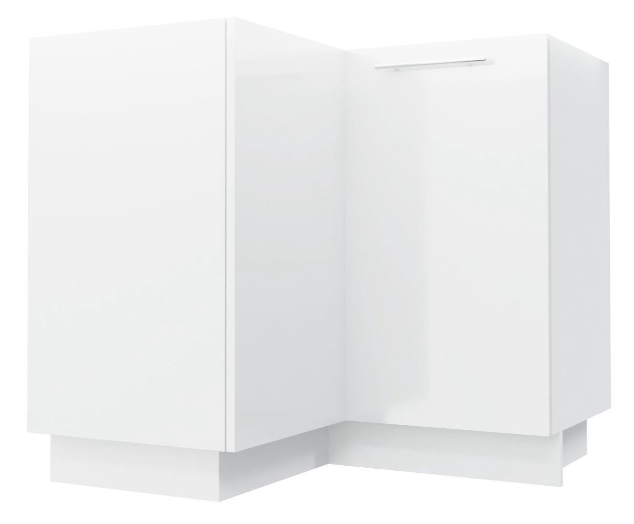 Feldmann-Wohnen Eckschrank Essen (wahlweise ohne/mit Einlegeboden oder mit Topfkarussell, Soft-Close-Funktion, 1-St., Schenkelmaße 84x84 cm, in Kombination mit anderen Schränken: 90x90cm) 90x90x82cm Front-, Korpusfarbe & Ausführung wählbar mit 2 Türen von Feldmann-Wohnen