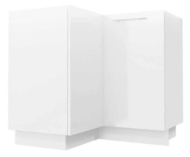 Feldmann-Wohnen Eckschrank Essen (wahlweise ohne/mit Einlegeboden oder mit Topfkarussell, Soft-Close-Funktion, 1-St., Schenkelmaße 84x84 cm, in Kombination mit anderen Schränken: 90x90cm) 90x90x82cm Front-, Korpusfarbe & Ausführung wählbar mit 2 Türen von Feldmann-Wohnen