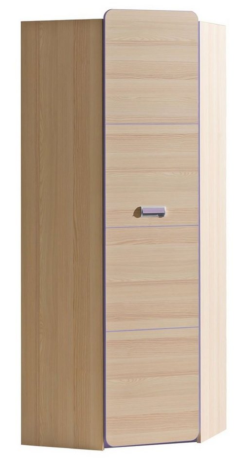 Feldmann-Wohnen Eckschrank Loreto (1-St) 71x71x188cm Esche Coimbra / violett von Feldmann-Wohnen