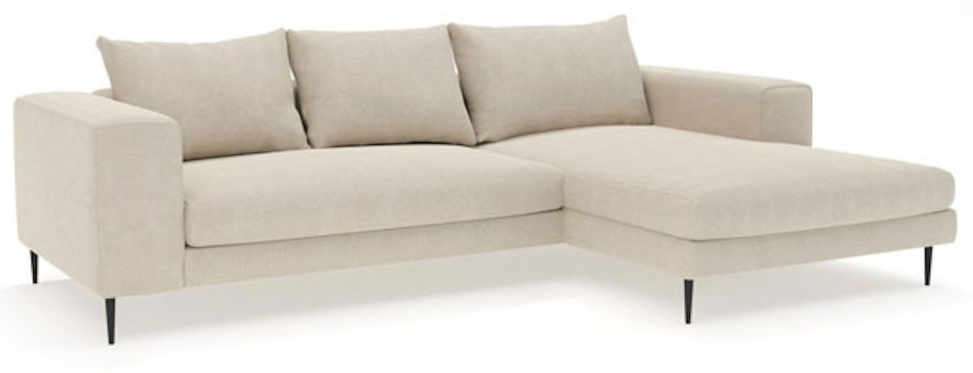 Feldmann-Wohnen Ecksofa Austin, 1 Teile, 295x170x83cm beige Recamiere rechts mit Schlaffunktion von Feldmann-Wohnen