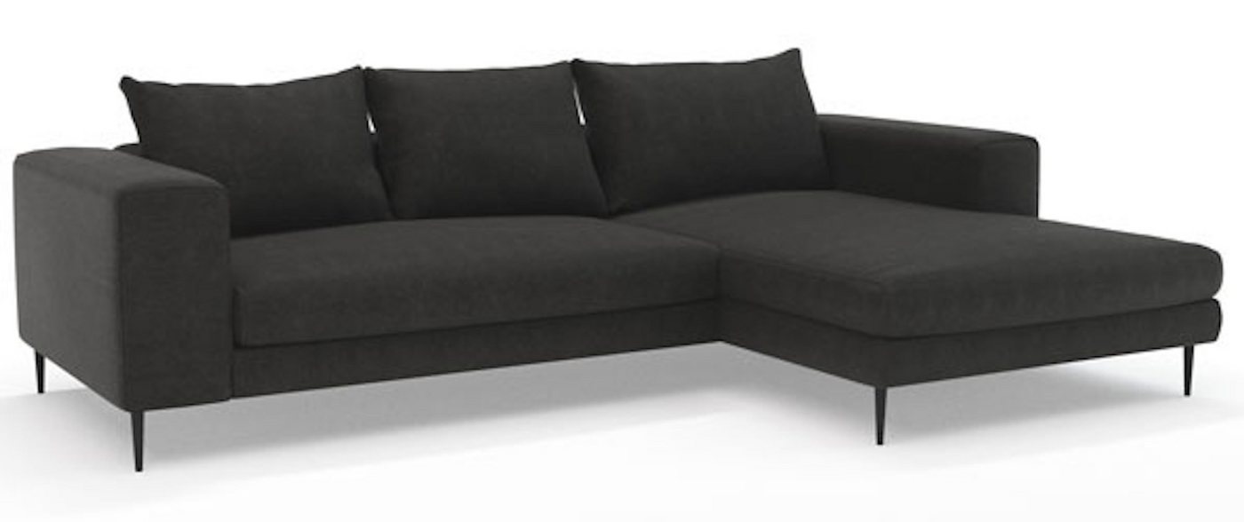 Feldmann-Wohnen Ecksofa Austin, 1 Teile, 295x170x83cm graphit Recamiere rechts mit Schlaffunktion von Feldmann-Wohnen