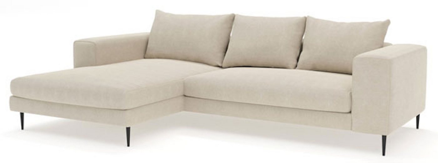 Feldmann-Wohnen Ecksofa Austin, 1 Teile, 295x170x83cm beige Recamiere links mit Schlaffunktion von Feldmann-Wohnen