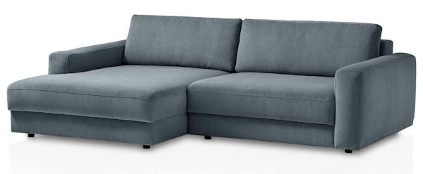 Feldmann-Wohnen Ecksofa Bogota, Bogota 1 Teile, 250x176x84cm blaugrau Recamiere links von Feldmann-Wohnen