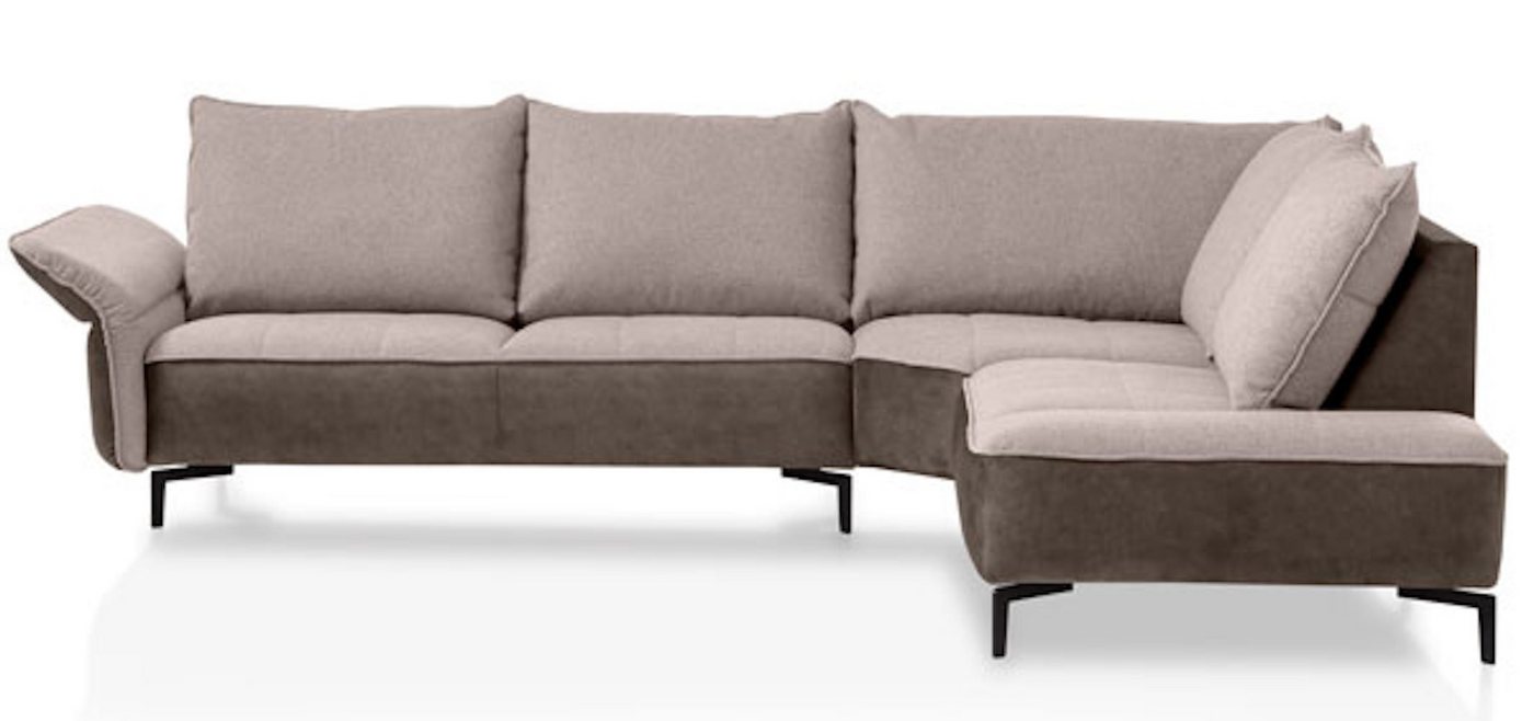 Feldmann-Wohnen Ecksofa Ghom, Ghom 1 Teile, 313x232x86cm braun / hellbraun Ottomane rechts von Feldmann-Wohnen