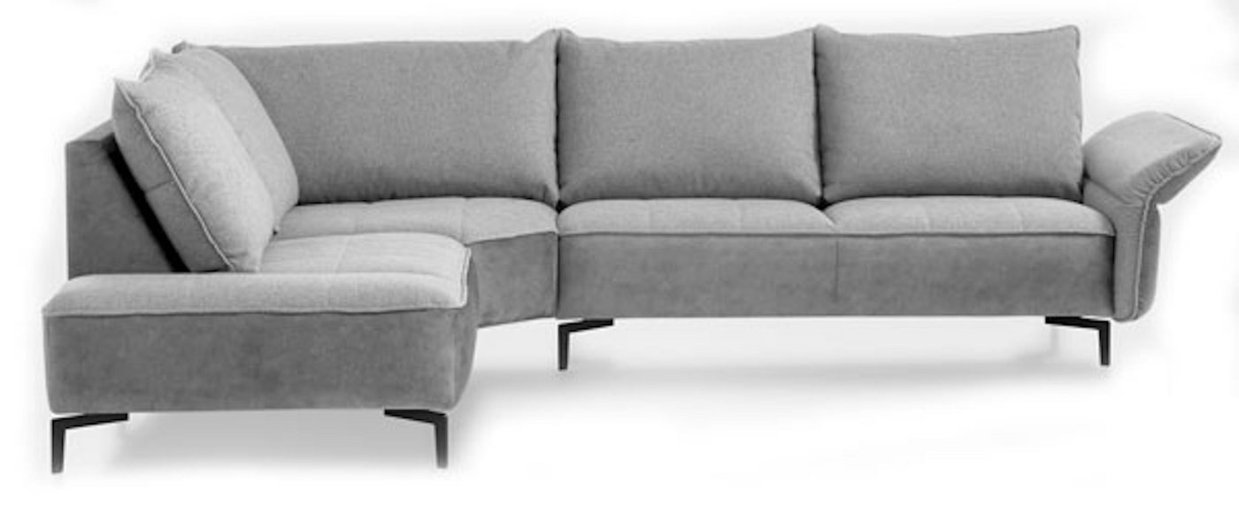 Feldmann-Wohnen Ecksofa Ghom, Ghom 1 Teile, 313x232x86cm hellgrau Ottomane links von Feldmann-Wohnen