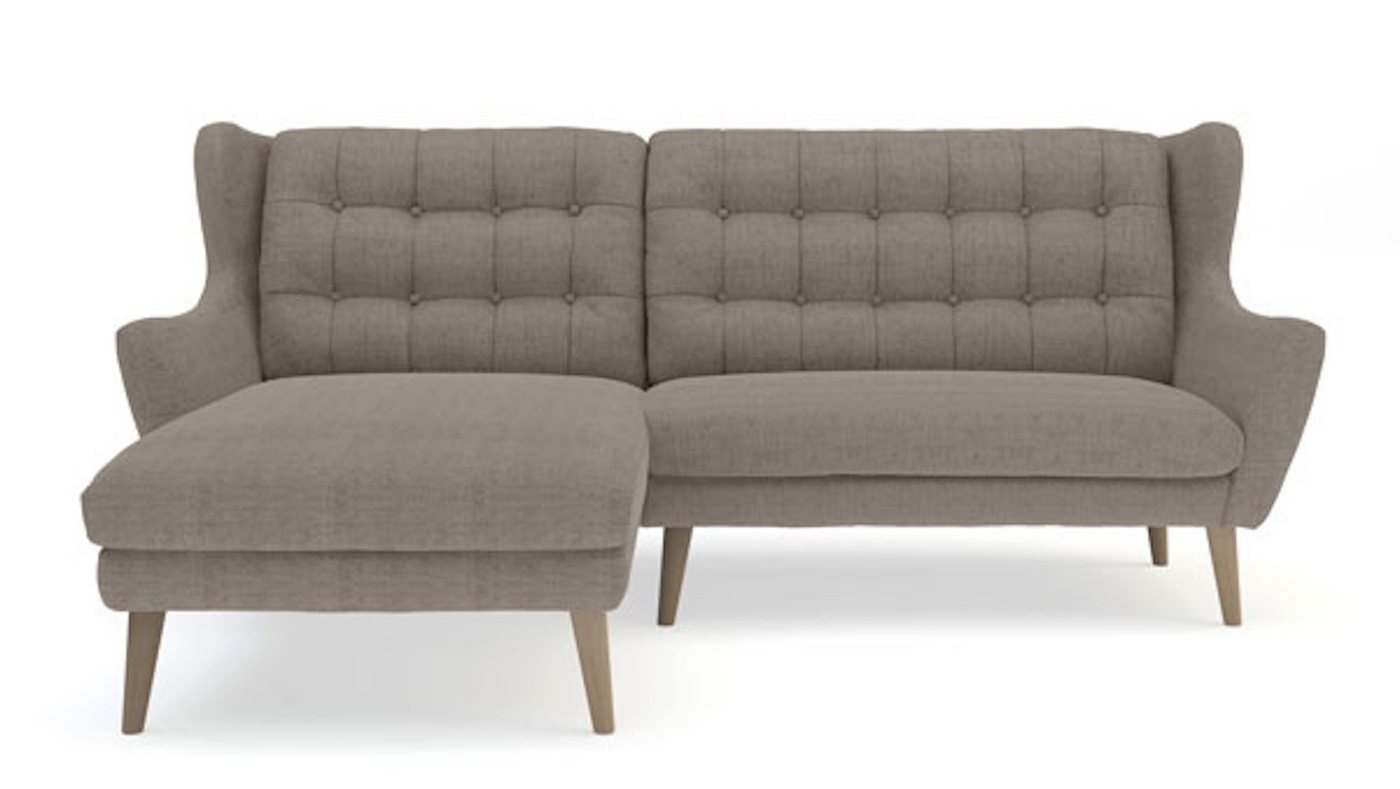 Feldmann-Wohnen Ecksofa Hanoi, 1 Teile, 250x173x107cm taupe grau Recamiere links von Feldmann-Wohnen