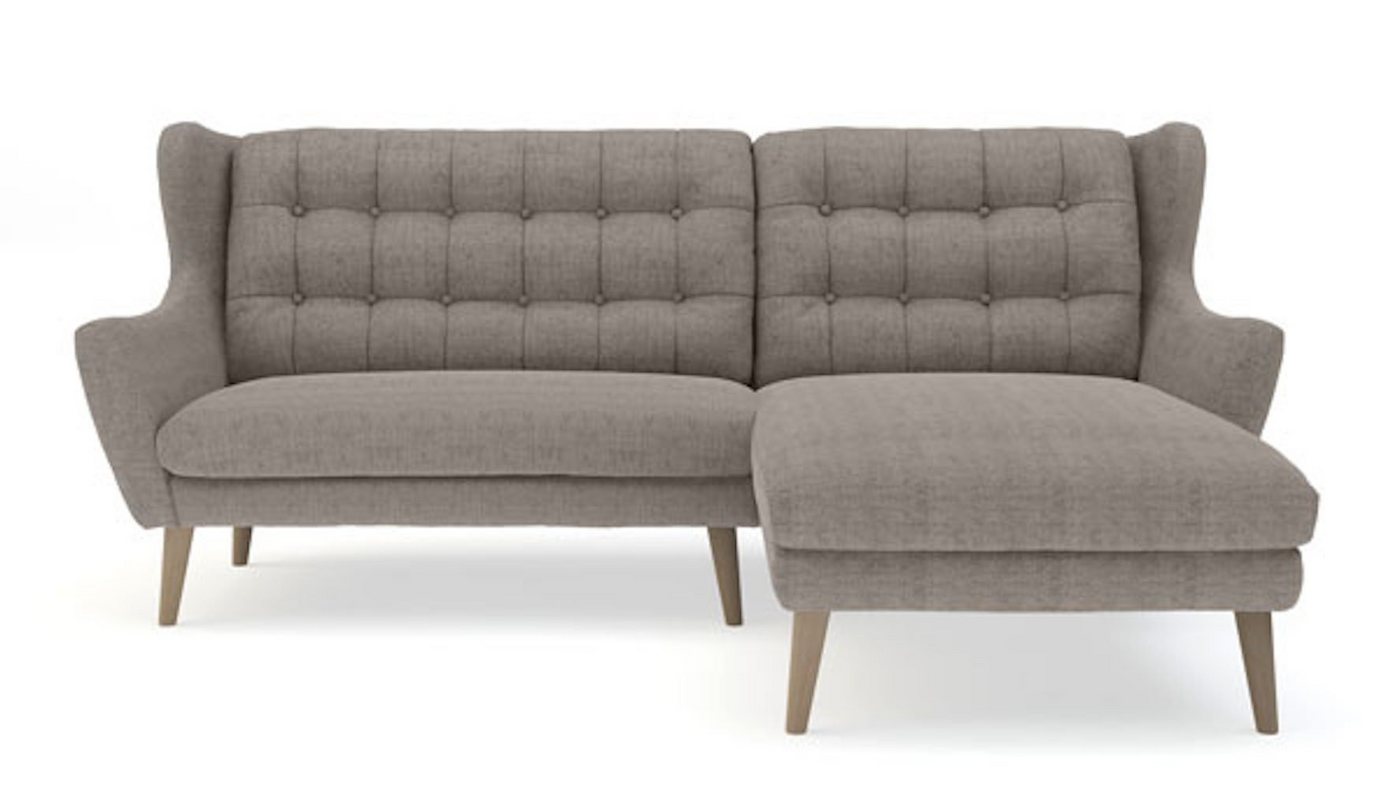 Feldmann-Wohnen Ecksofa Hanoi, 1 Teile, 250x173x107cm taupe grau Recamiere rechts von Feldmann-Wohnen